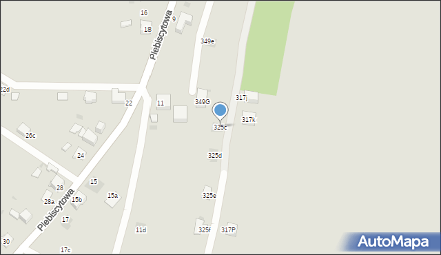 Mysłowice, Polskiego Czerwonego Krzyża, 325c, mapa Mysłowice