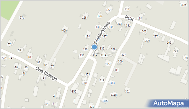 Mysłowice, Polskiego Czerwonego Krzyża, 341, mapa Mysłowice