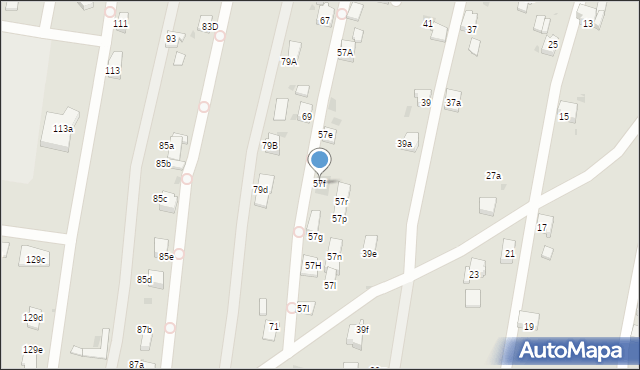 Mysłowice, Polskiego Czerwonego Krzyża, 57f, mapa Mysłowice