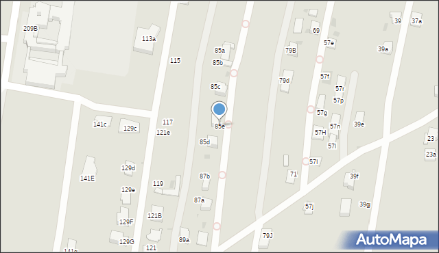 Mysłowice, Polskiego Czerwonego Krzyża, 85e, mapa Mysłowice