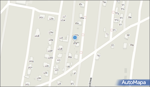 Mysłowice, Polskiego Czerwonego Krzyża, 87a, mapa Mysłowice