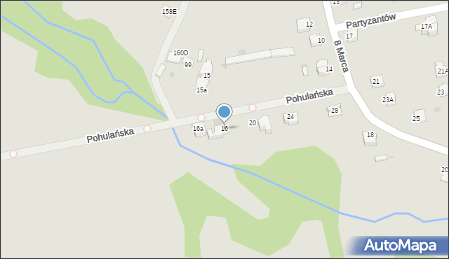 Myszków, Pohulańska, 16, mapa Myszków