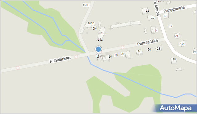 Myszków, Pohulańska, 16a, mapa Myszków