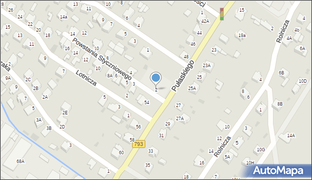 Myszków, Powstania Styczniowego, 2, mapa Myszków