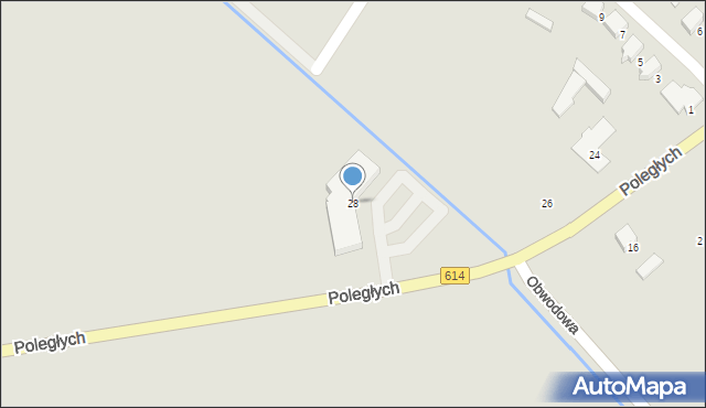 Myszyniec, Poległych, 28, mapa Myszyniec