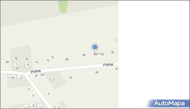 Mzyki, Polna, 64, mapa Mzyki