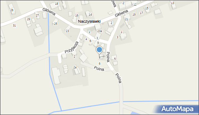 Naczysławki, Polna, 4, mapa Naczysławki