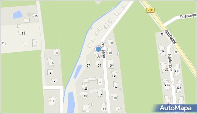 Nadarzyn, Podleśna, 29, mapa Nadarzyn