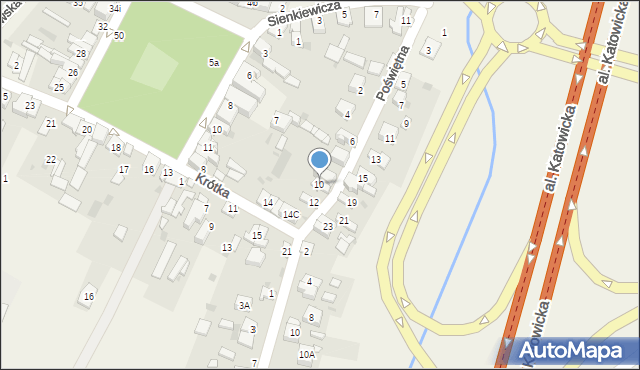 Nadarzyn, Poświętna, 10, mapa Nadarzyn