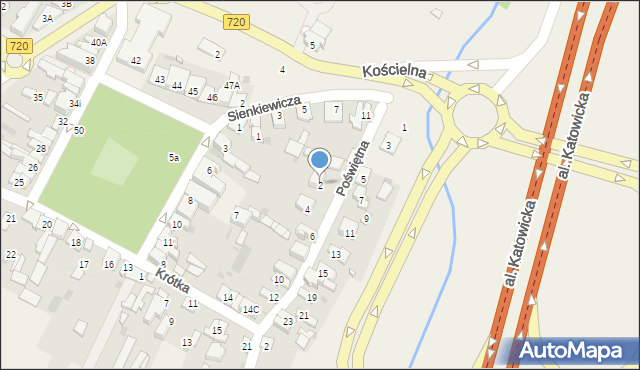 Nadarzyn, Poświętna, 2, mapa Nadarzyn