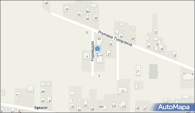 Nadma, Popiełuszki Jerzego, bł. ks., 3, mapa Nadma