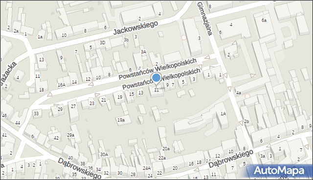 Nakło nad Notecią, Powstańców Wielkopolskich, 11, mapa Nakło nad Notecią