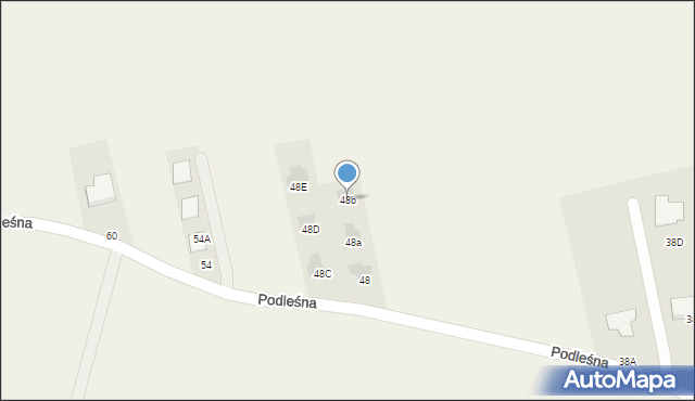 Natalin, Podleśna, 48b, mapa Natalin