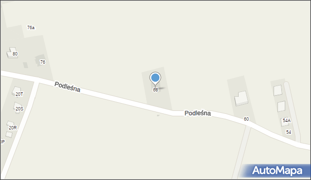 Natalin, Podleśna, 68, mapa Natalin