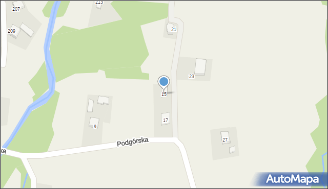 Nawojowa, Podgórska, 15, mapa Nawojowa