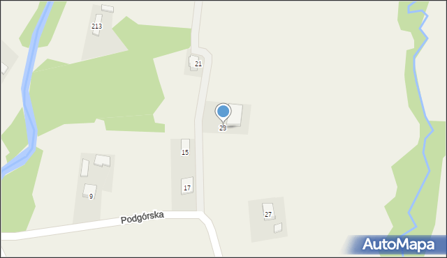 Nawojowa, Podgórska, 23, mapa Nawojowa