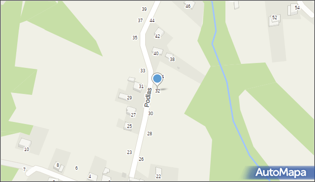 Nawojowa Góra, Podlas, 32, mapa Nawojowa Góra