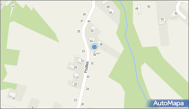 Nawojowa Góra, Podlas, 34, mapa Nawojowa Góra