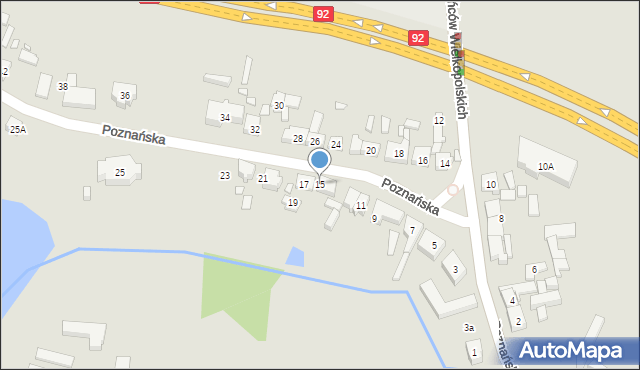 Nekla, Poznańska, 15, mapa Nekla