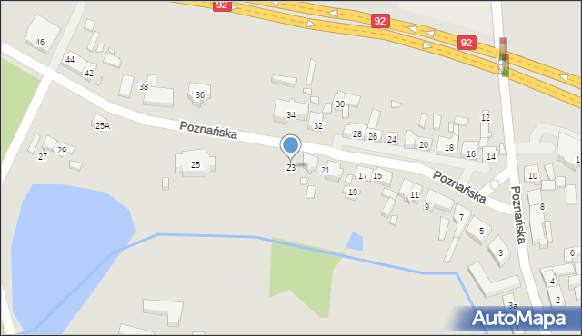 Nekla, Poznańska, 23, mapa Nekla