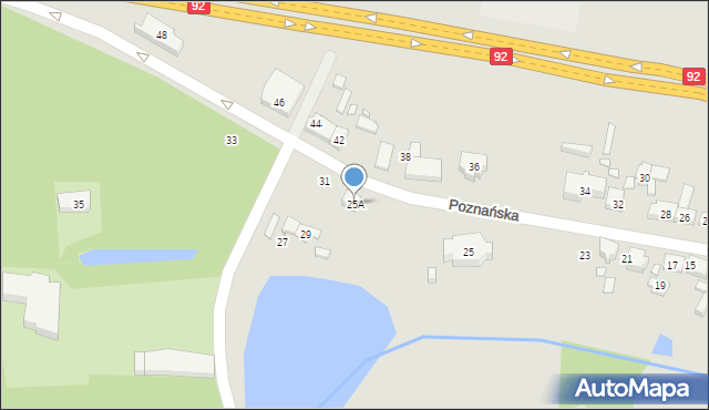 Nekla, Poznańska, 25A, mapa Nekla