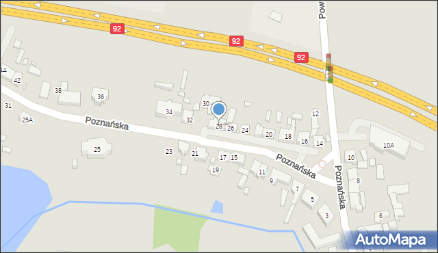 Nekla, Poznańska, 28, mapa Nekla