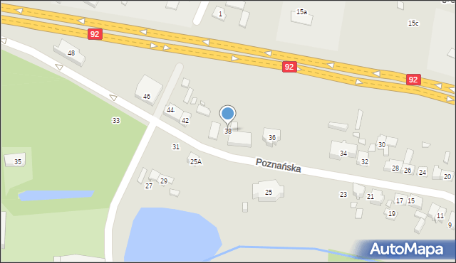 Nekla, Poznańska, 38, mapa Nekla