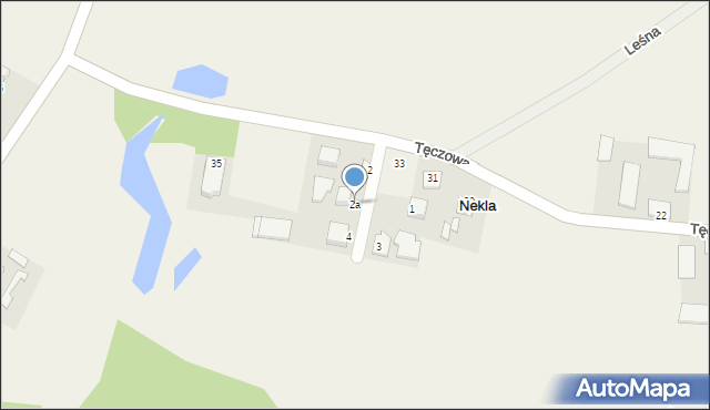 Nekla, Poziomkowa, 2a, mapa Nekla