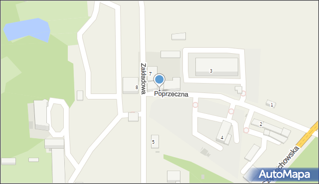 Niechcice, Poprzeczna, 5, mapa Niechcice