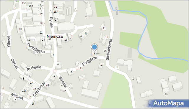 Niemcza, Podgórze, 6, mapa Niemcza