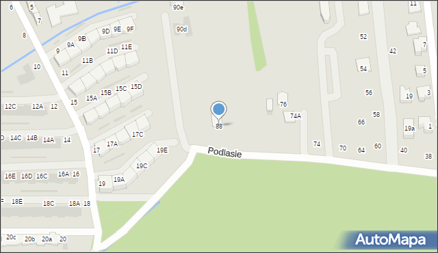 Niepołomice, Podlasie, 88, mapa Niepołomice