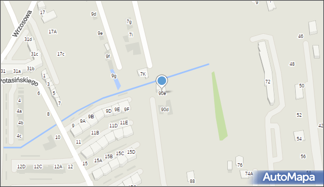 Niepołomice, Podlasie, 90e, mapa Niepołomice