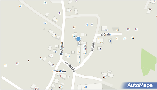 Niepołomice, Podłęska, 15F, mapa Niepołomice