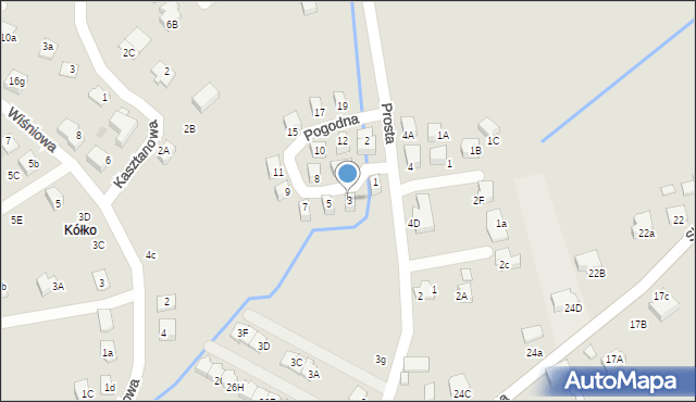 Niepołomice, Pogodna, 3, mapa Niepołomice