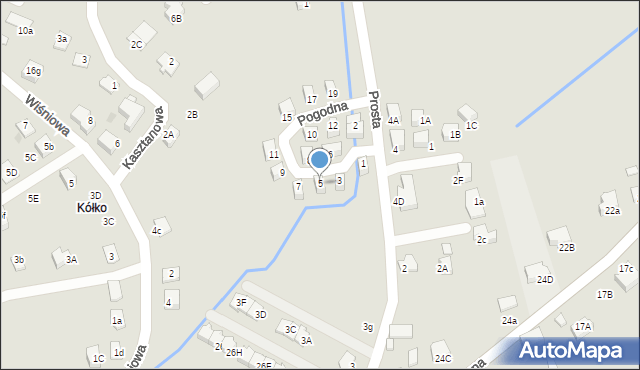 Niepołomice, Pogodna, 5, mapa Niepołomice