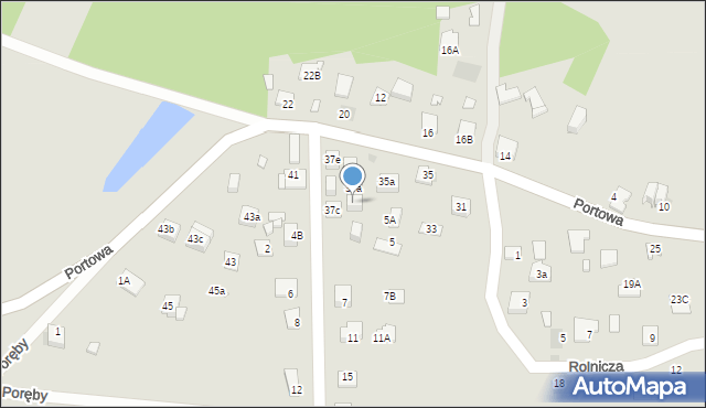 Niepołomice, Portowa, 37b, mapa Niepołomice