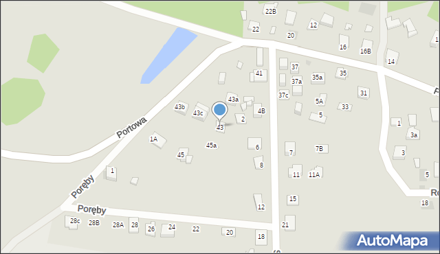 Niepołomice, Portowa, 43, mapa Niepołomice