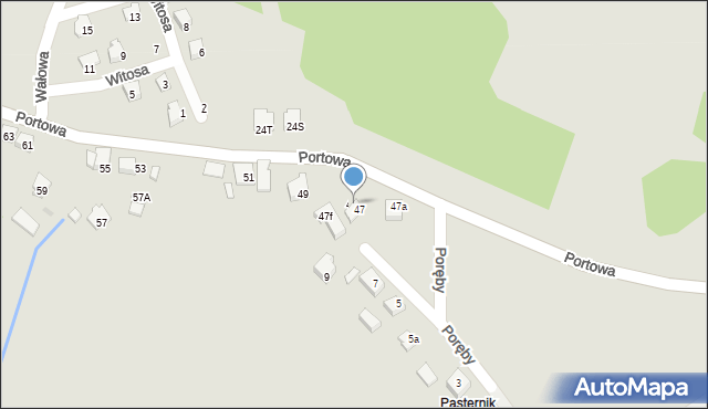 Niepołomice, Portowa, 47b, mapa Niepołomice