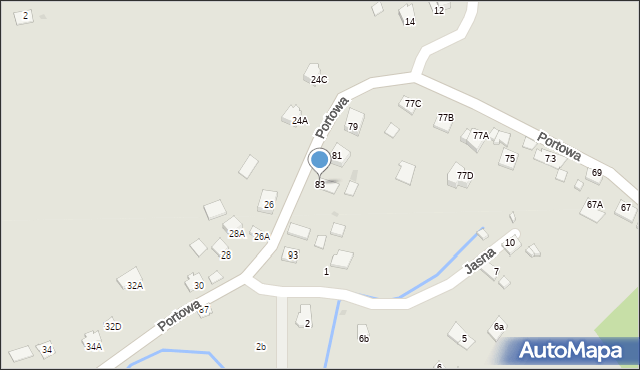 Niepołomice, Portowa, 83, mapa Niepołomice