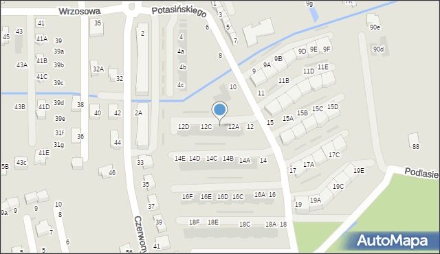 Niepołomice, Potasińskiego Włodzimierza, gen., 12B, mapa Niepołomice