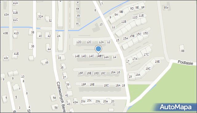 Niepołomice, Potasińskiego Włodzimierza, gen., 14B, mapa Niepołomice