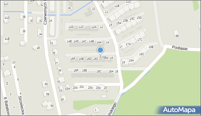 Niepołomice, Potasińskiego Włodzimierza, gen., 16B, mapa Niepołomice