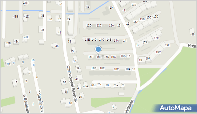 Niepołomice, Potasińskiego Włodzimierza, gen., 16E, mapa Niepołomice