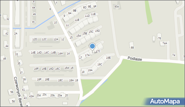 Niepołomice, Potasińskiego Włodzimierza, gen., 17B, mapa Niepołomice