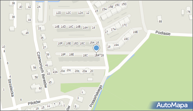 Niepołomice, Potasińskiego Włodzimierza, gen., 18A, mapa Niepołomice