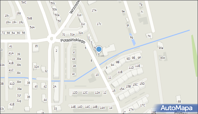 Niepołomice, Potasińskiego Włodzimierza, gen., 7A, mapa Niepołomice