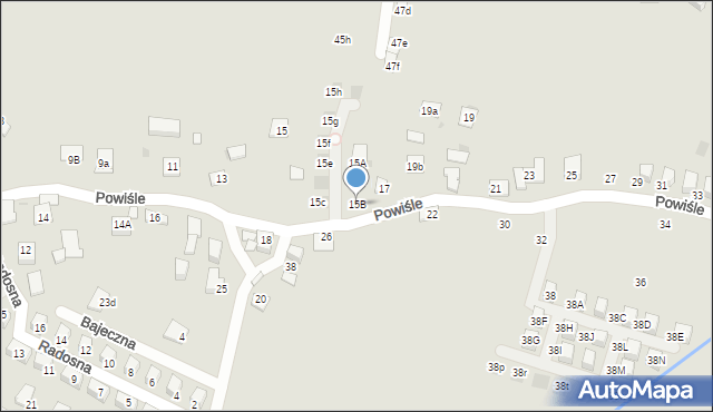 Niepołomice, Powiśle, 15B, mapa Niepołomice