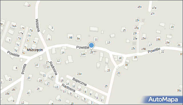 Niepołomice, Powiśle, 16, mapa Niepołomice