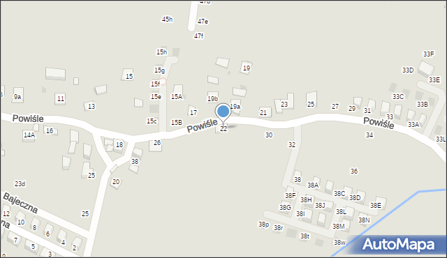 Niepołomice, Powiśle, 22, mapa Niepołomice