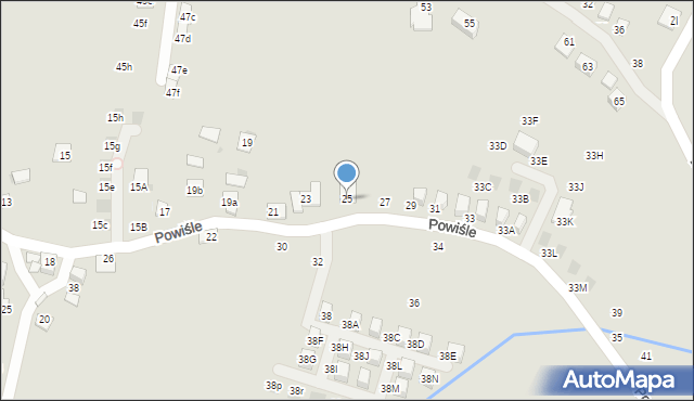 Niepołomice, Powiśle, 25, mapa Niepołomice